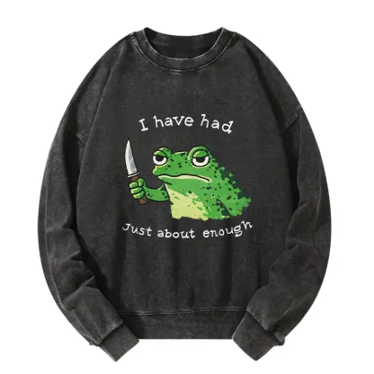 Tokyo-Tiger Impatient Frog Washed Sweatshirt