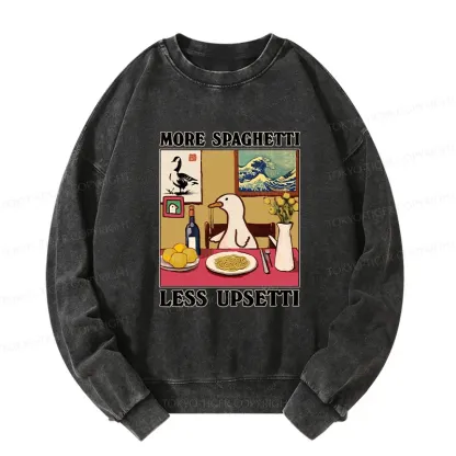 Tokyo-Tiger More Spaghetti Less Upsetti Goose Washed Sweatshirt