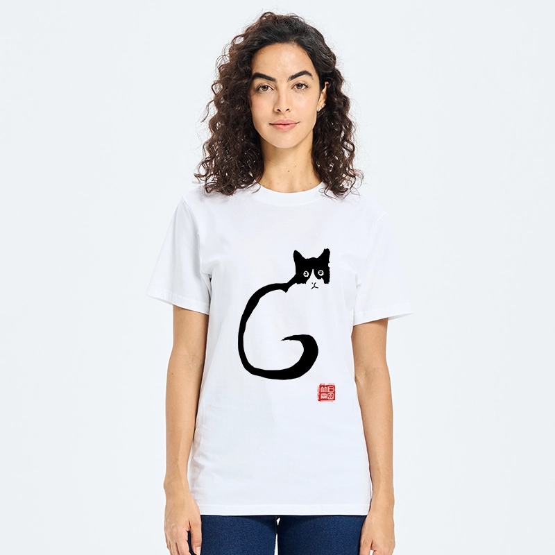 Tokyo-Tiger Calm Cat In Simple Lines Classic T-Shirt