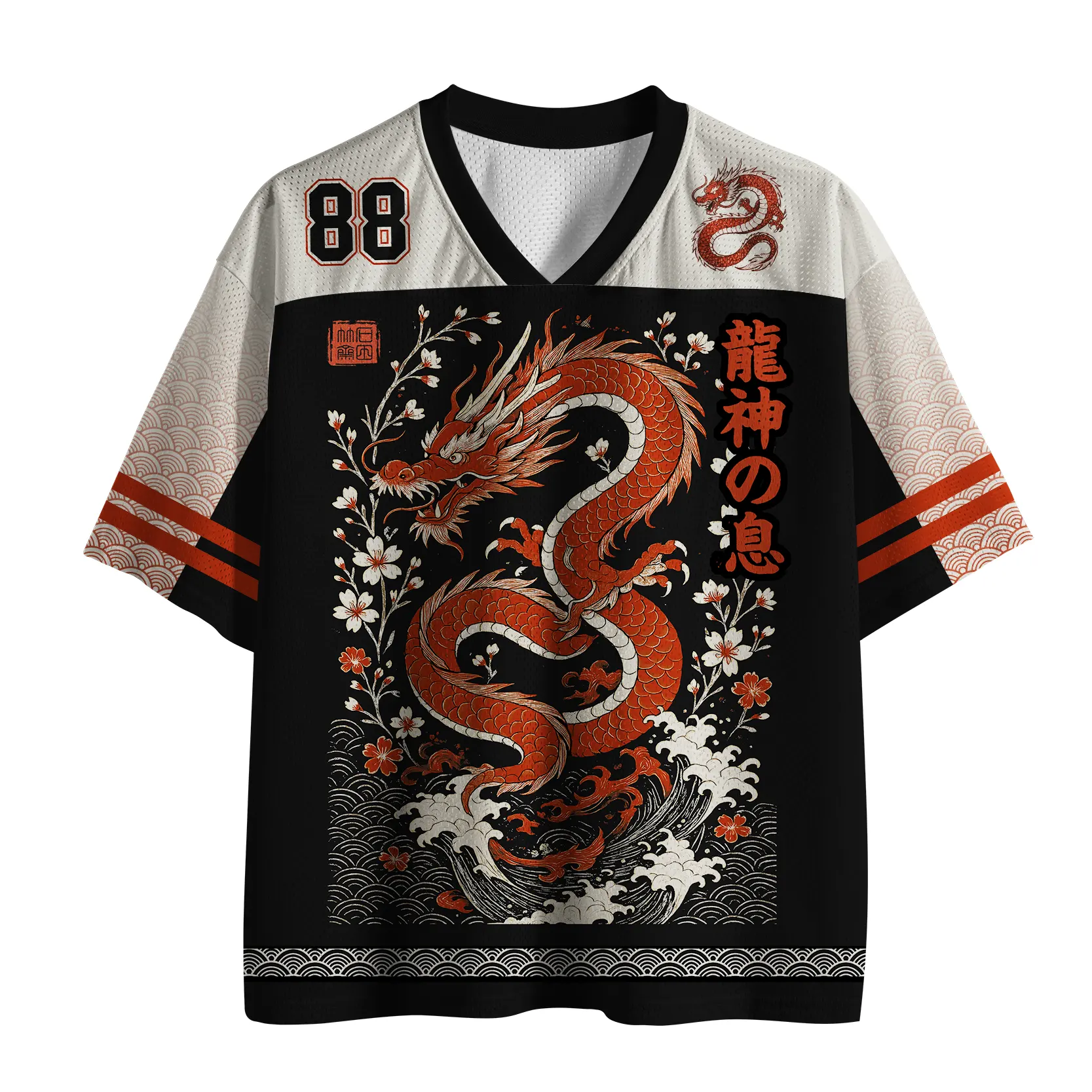 Tokyo-Tiger Where The Sakura Falls The Dragon Rises Mesh Jersey