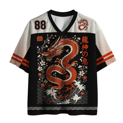 Tokyo-Tiger Where The Sakura Falls The Dragon Rises Mesh Jersey