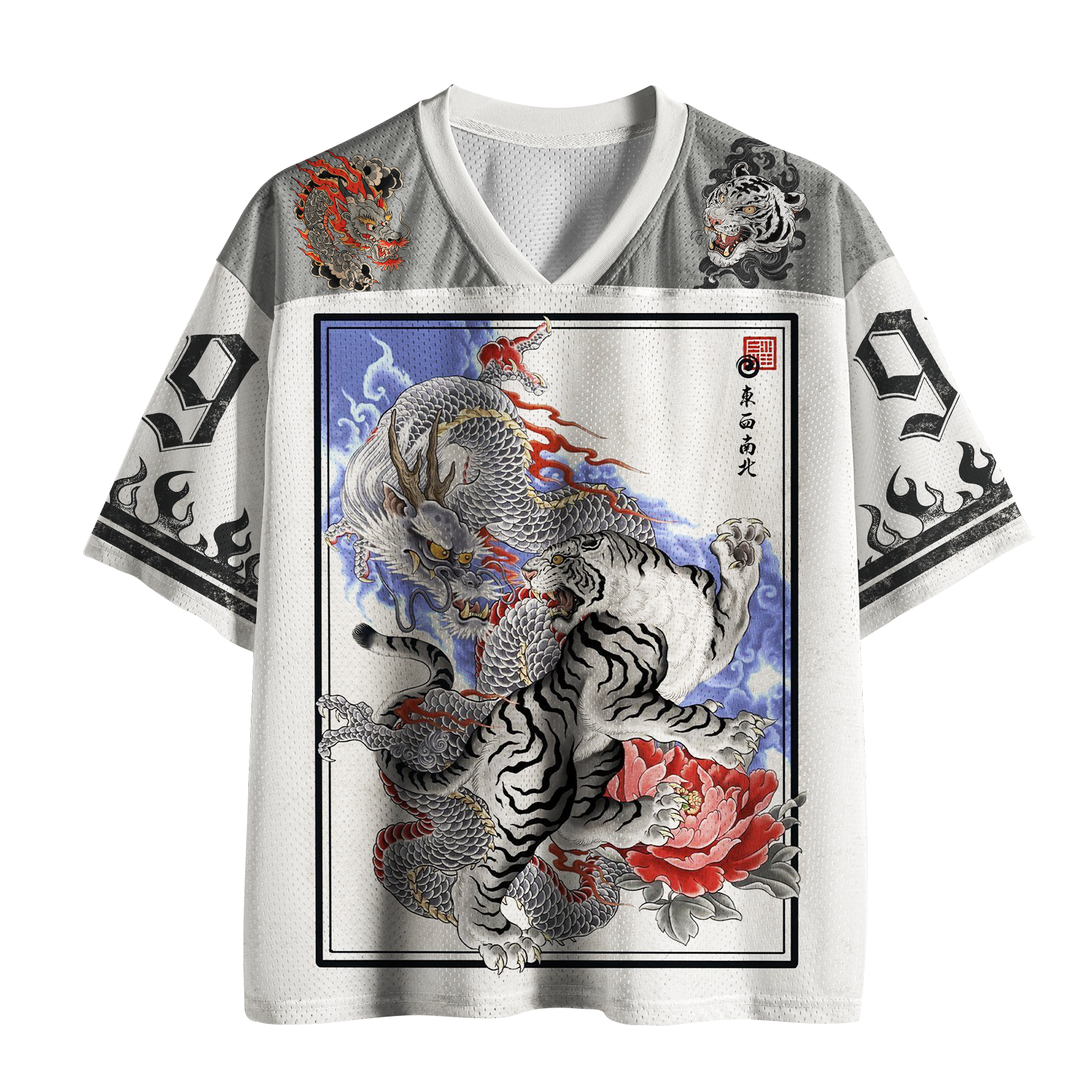 Tokyo-Tiger Ancient Guardians:Yin-Yang Dragon&Tiger Mesh Jersey