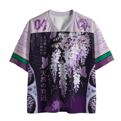 Tokyo-Tiger Wisteria Jpanese Flowers Mesh Jersey