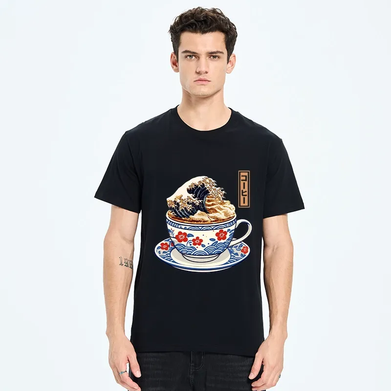 Tokyo-Tiger Coffee Wave Foam Classic T-Shirt