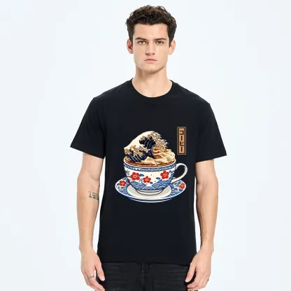 Tokyo-Tiger Coffee Wave Foam Classic T-Shirt