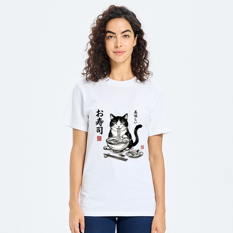 Tokyo-Tiger Cats Eat Japanese Food Classic T-Shirt