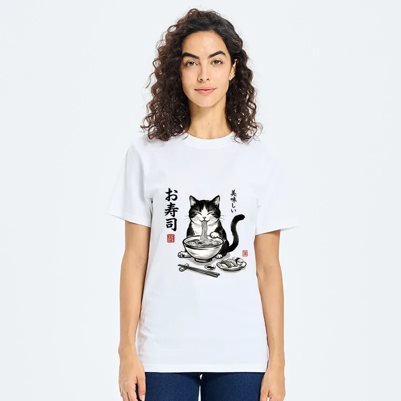 Tokyo-Tiger Cats Eat Japanese Food Classic T-Shirt