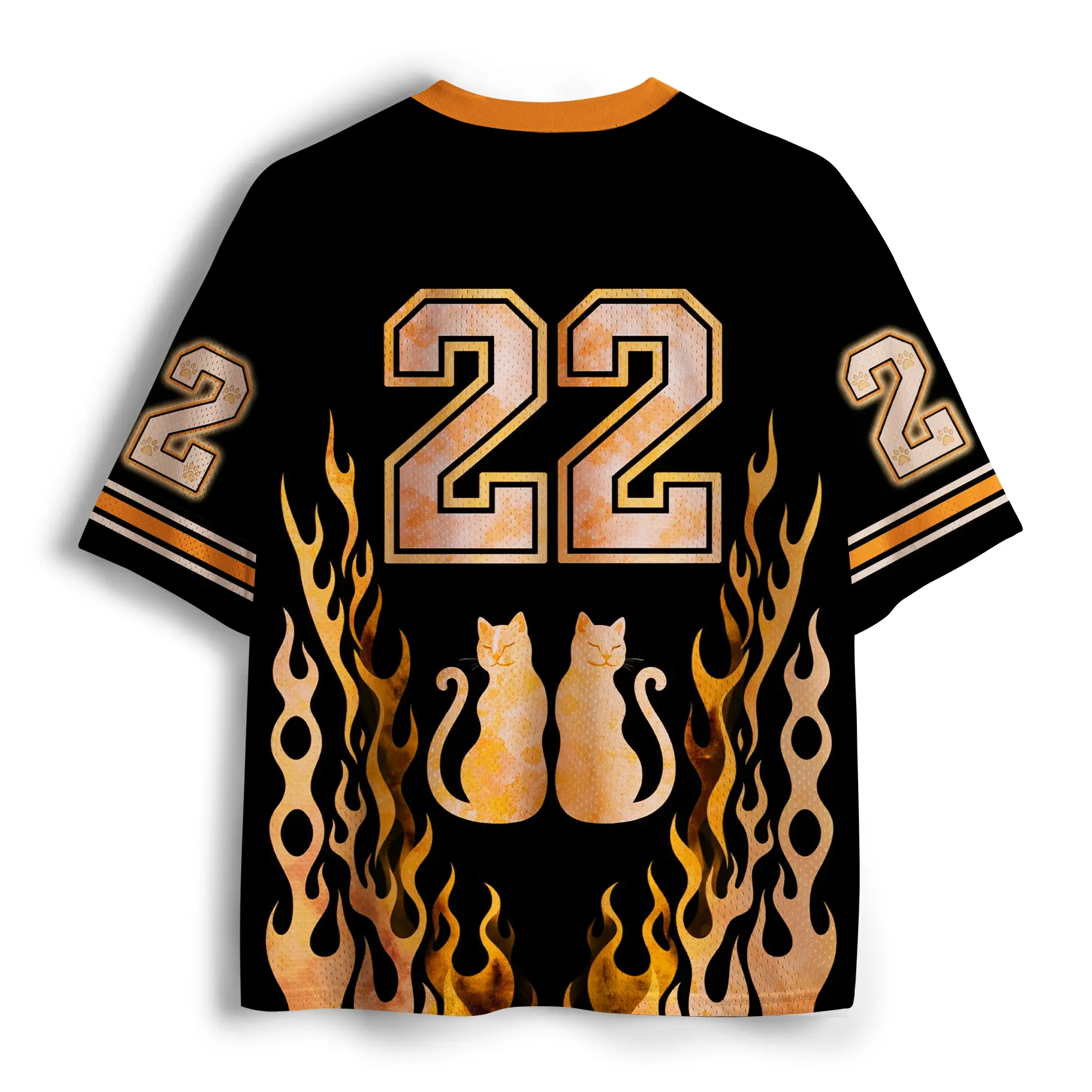 Tokyo-Tiger Orange Cat’s Tight Embrace Mesh Jersey