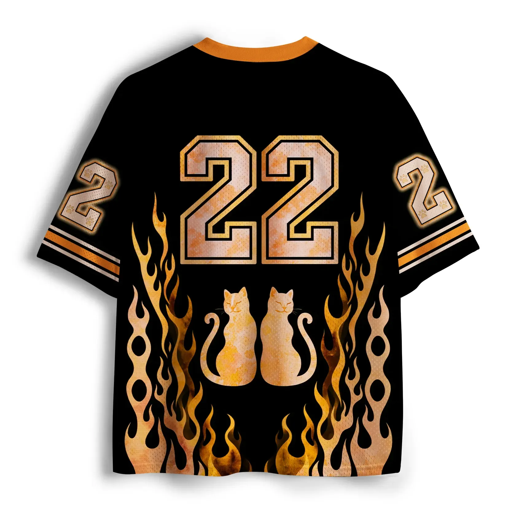 Tokyo-Tiger Orange Cat’s Tight Embrace Mesh Jersey