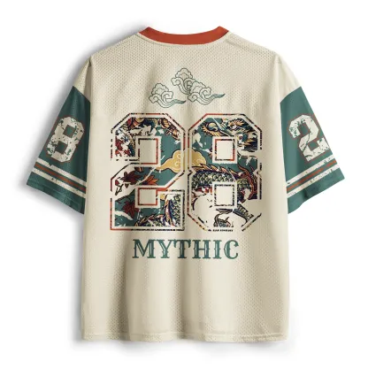 Tokyo-Tiger Cloud Dragon Auspicious Qilin Mesh Jersey