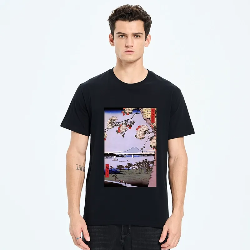 Tokyo-Tiger Vintage Japanese Print: Sakura And Fuji Classic T-Shirt