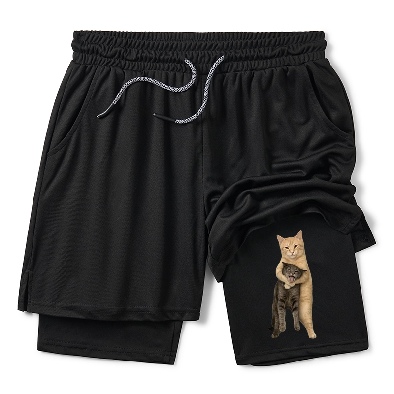 Tokyo-Tiger Orange Cat’s Tight Embrace Training Shorts