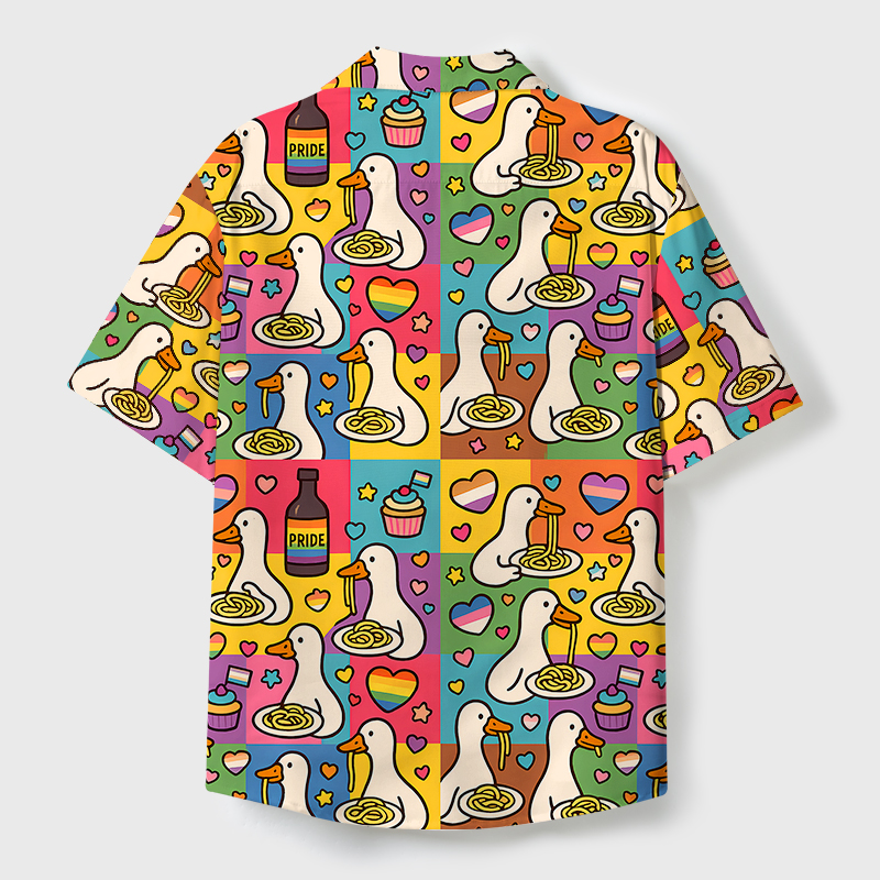 Tokyo-Tiger More Spaghetti Less Upsetti Proud Goose Cuban Collar Shirt