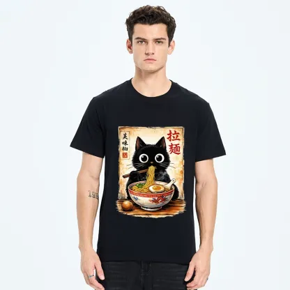 Tokyo-Tiger Cute Cat Slurping Ramen Classic T-Shirt