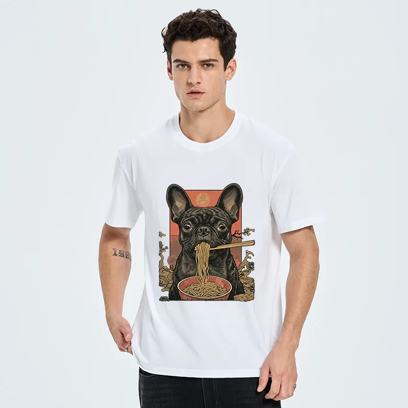 Tokyo-Tiger Vintage Style Dog And Ramen Art Classic T-Shirt