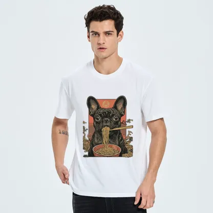 Tokyo-Tiger Vintage Style Dog And Ramen Art Classic T-Shirt