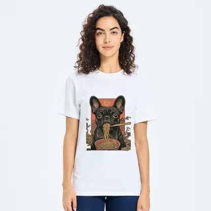 Tokyo-Tiger Vintage Style Dog And Ramen Art Classic T-Shirt