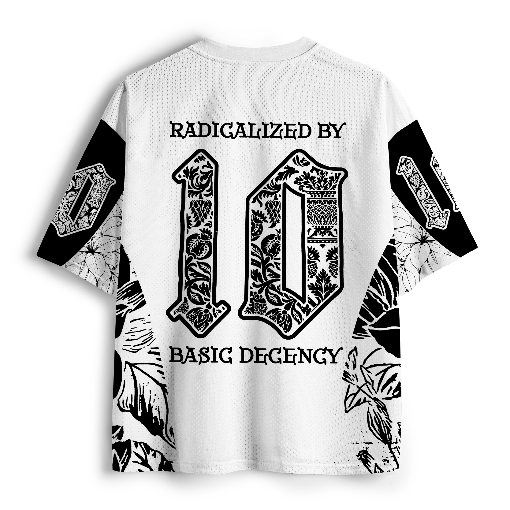 Tokyo-Tiger "Radical Decency" Floral Mesh Jersey
