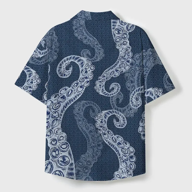 Tokyo-Tiger Octopus Tentacles Japanese Aloha Hawaiian Shirt