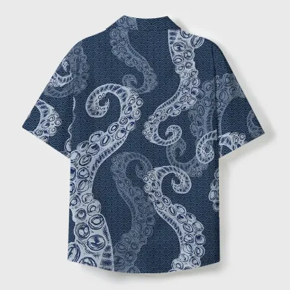 Tokyo-Tiger Octopus Tentacles Japanese Aloha Hawaiian Shirt