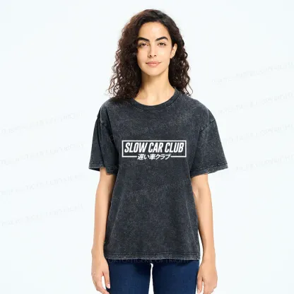 Tokyo-Tiger Japan Automobile Club Washed T-Shirt