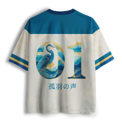 Tokyo-Tiger The Silent Crane In Ink Mesh Jersey