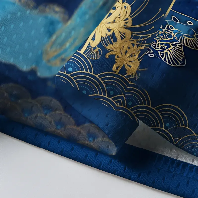 Tokyo-Tiger The Silent Crane In Ink Mesh Jersey