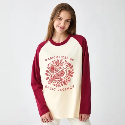 Tokyo-Tiger Pigeon That Was Moved Raglan Long Sleeve T-shirt