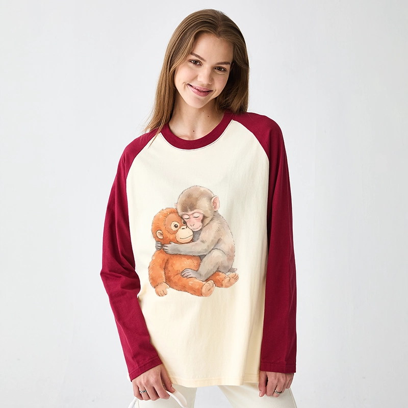 Tokyo-Tiger Poor Punch Raglan Long Sleeve T-shirt