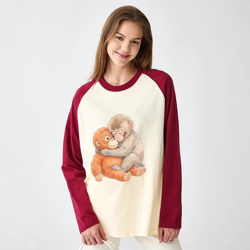 Tokyo-Tiger Poor Punch Raglan Long Sleeve T-shirt