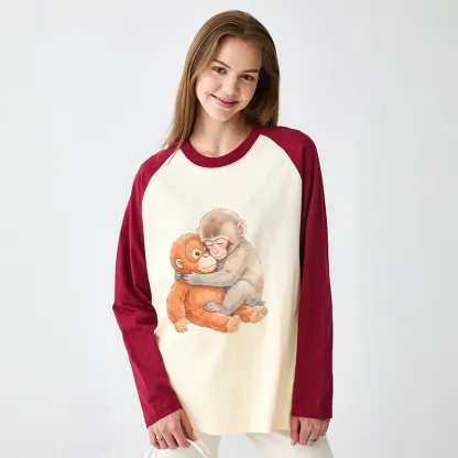 Tokyo-Tiger Poor Punch Raglan Long Sleeve T-shirt