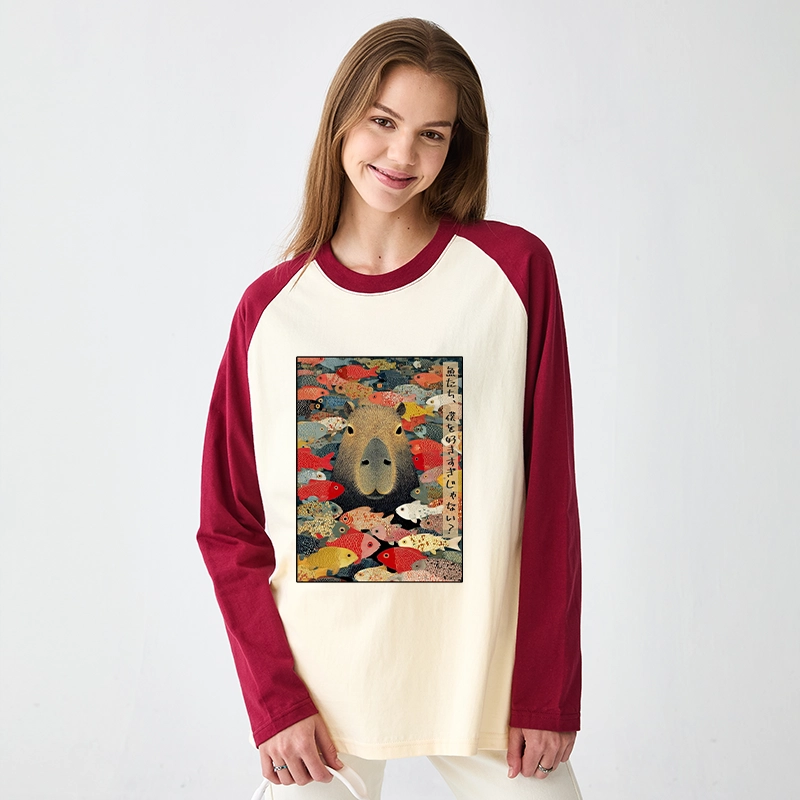 Tokyo-Tiger Am I Too Lovable? Raglan Long Sleeve T-shirt