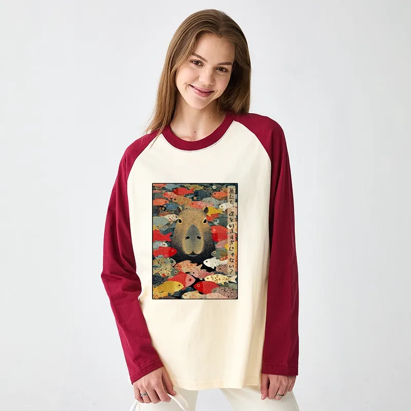 Tokyo-Tiger Am I Too Lovable? Raglan Long Sleeve T-shirt