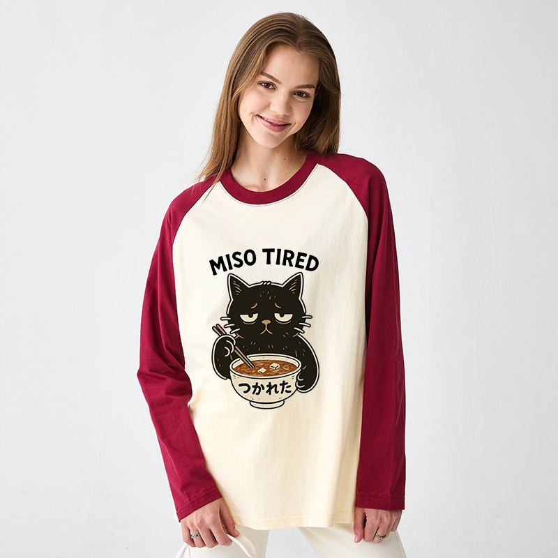 Tokyo-Tiger I’m So Tired Raglan Long Sleeve T-shirt