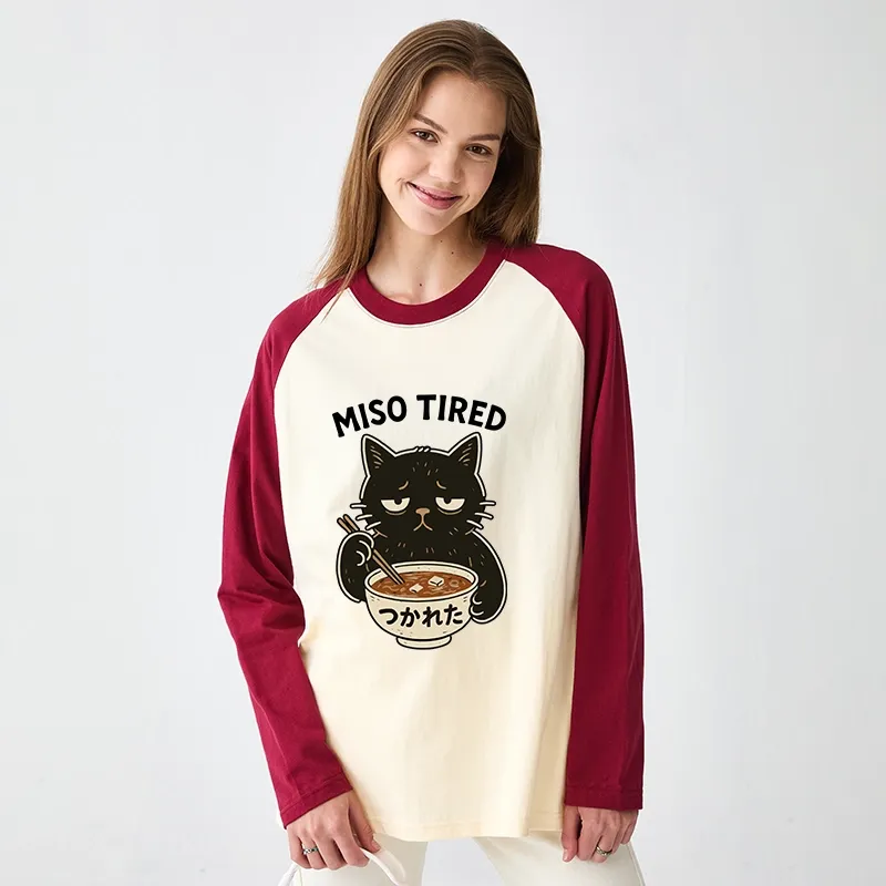 Tokyo-Tiger I’m So Tired Raglan Long Sleeve T-shirt