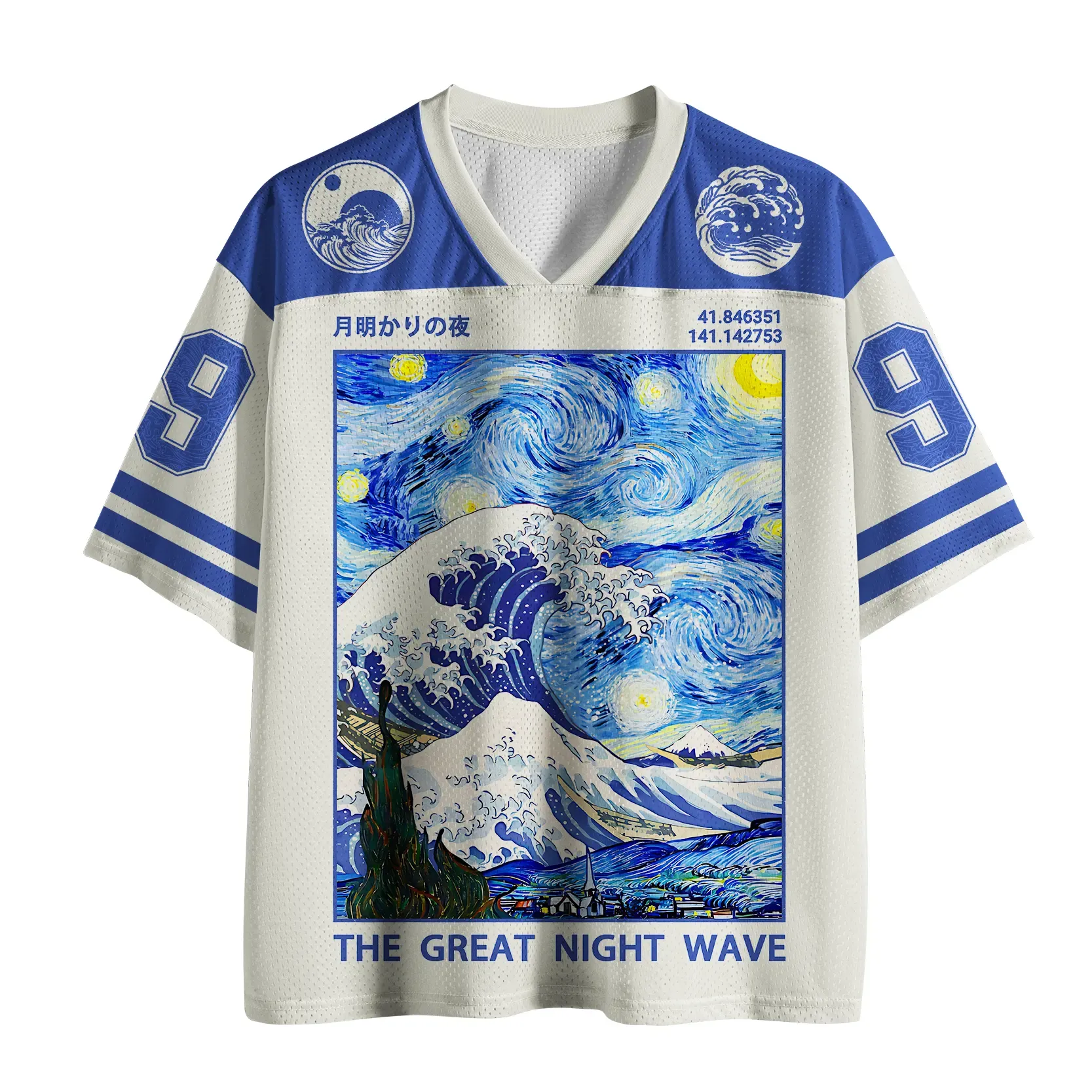 Tokyo-Tiger Waves Under The Starry Night Mesh Jersey