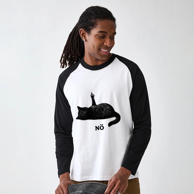 Tokyo-Tiger Cat Refused Raglan Long Sleeve T-shirt