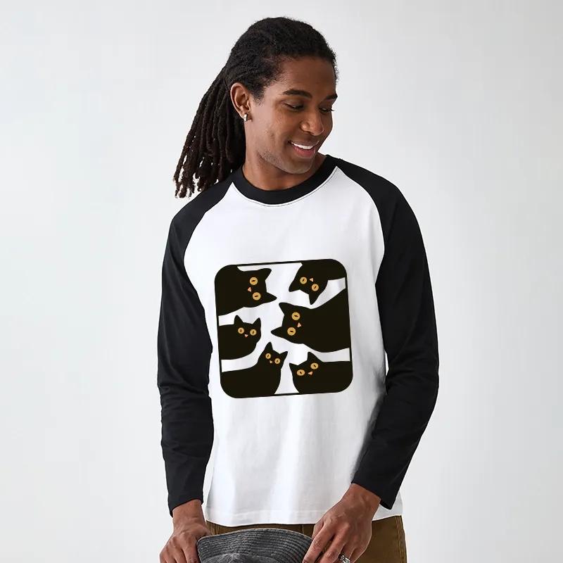 Tokyo-Tiger Cats Are Watching You Raglan Long Sleeve T-shirt