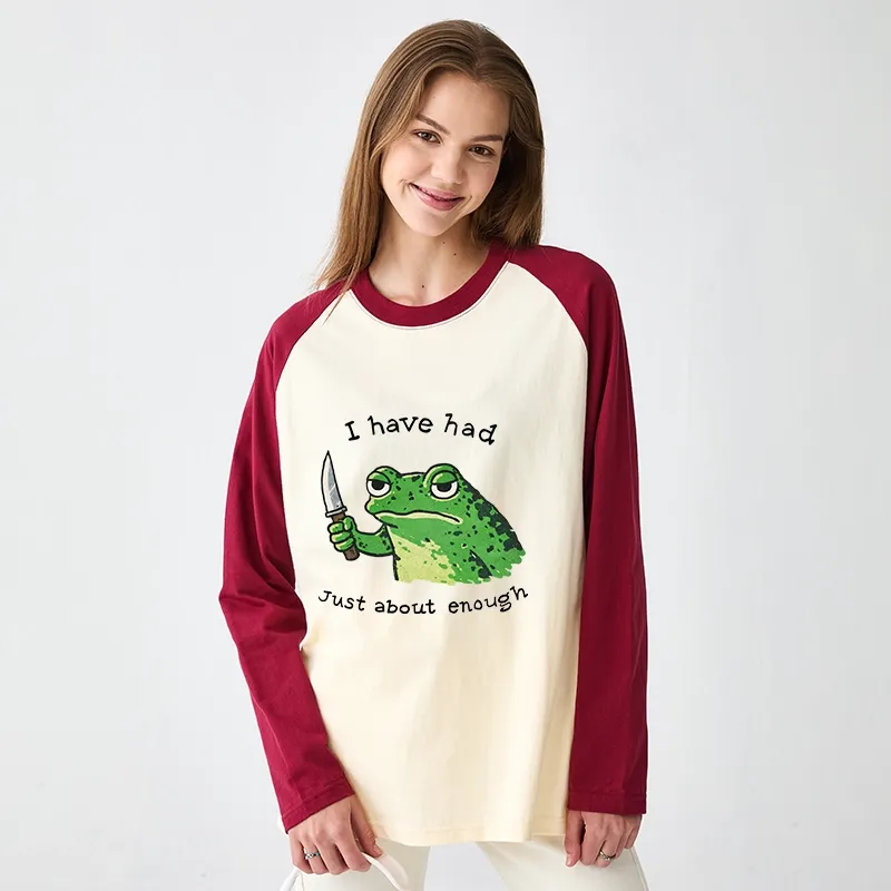 Tokyo-Tiger Impatient Frog Raglan Long Sleeve T-shirt
