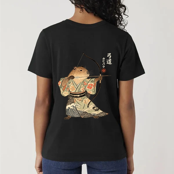 Tokyo-Tiger Capybara Archery Front Back Classic T-Shirt