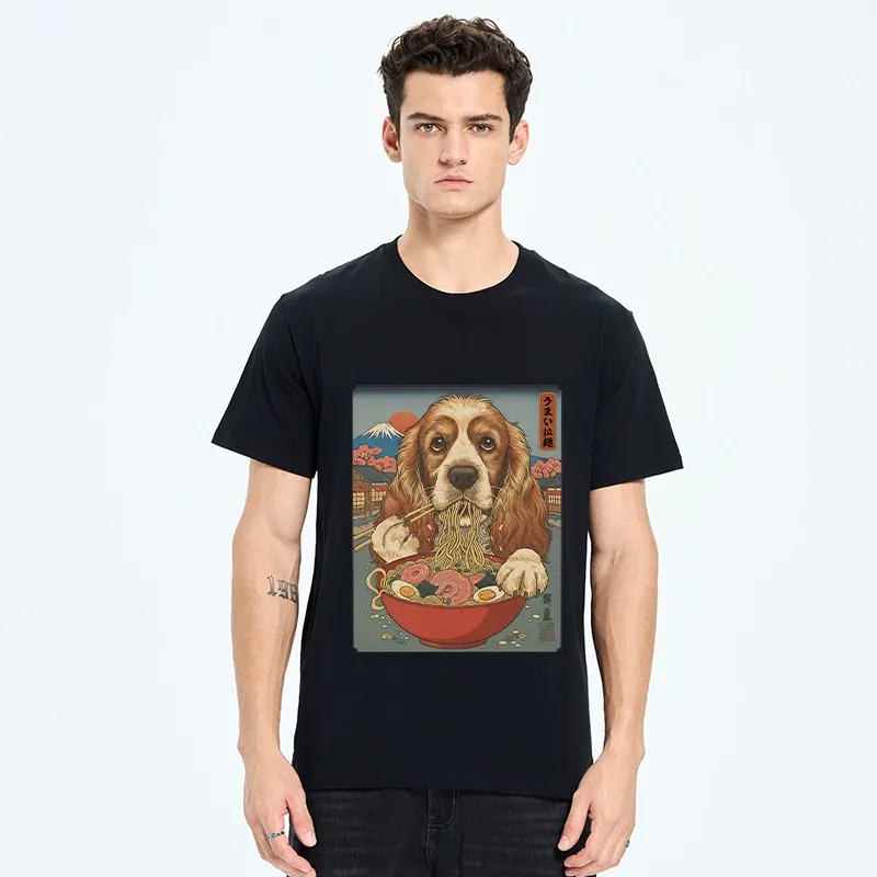 Tokyo-Tiger Dog Slurping Ramen In Japanese Style Classic T-Shirt
