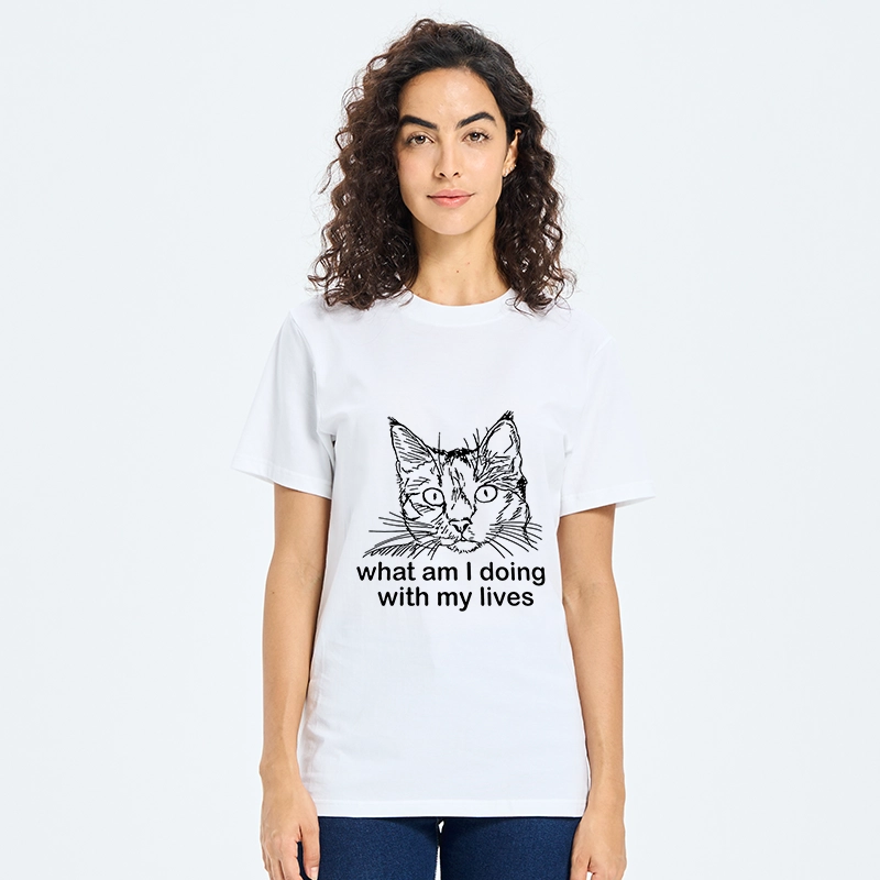 Tokyo-Tiger Confused Cat Life Reflection Classic T-Shirt