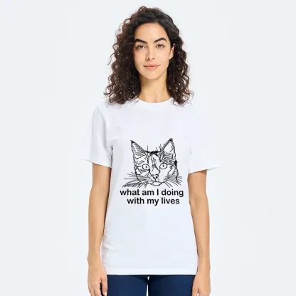 Tokyo-Tiger Confused Cat Life Reflection Classic T-Shirt