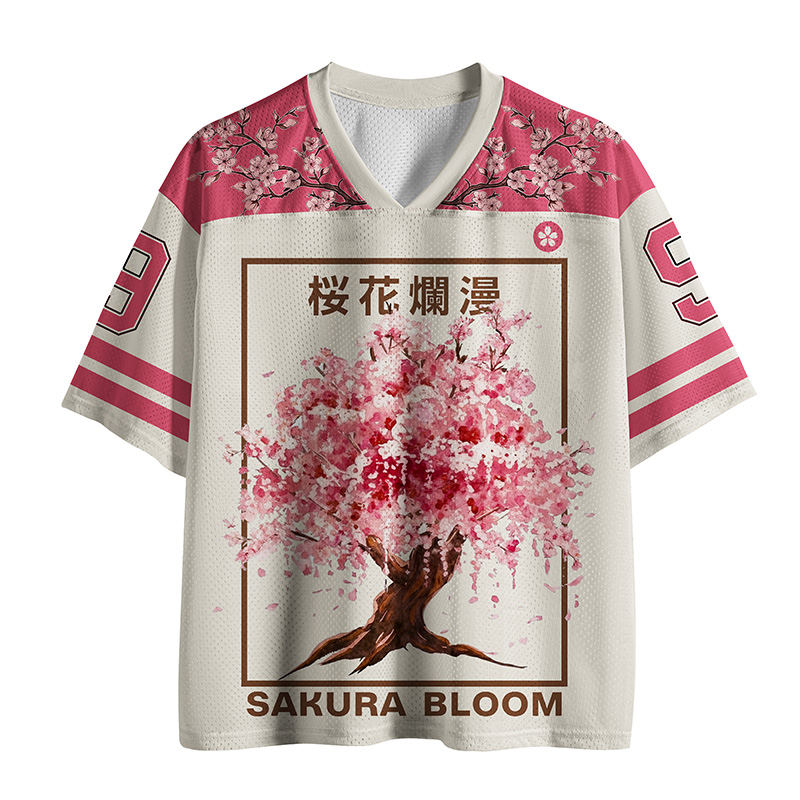 Tokyo-Tiger Blossoming Sakura Mesh Jersey