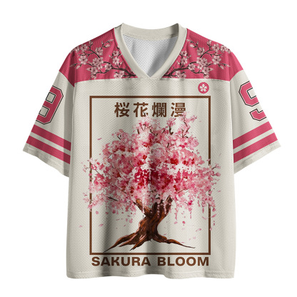 Tokyo-Tiger Blossoming Sakura Mesh Jersey