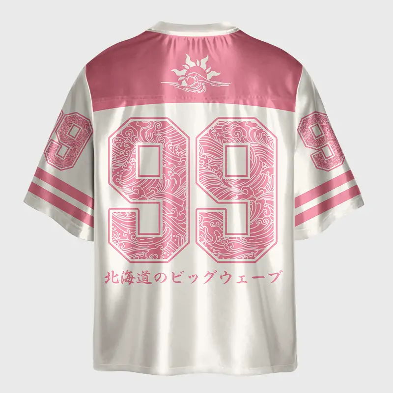Tokyo-Tiger Sakura Surge-Hokkaido Wave Glossy Oversized Jersey