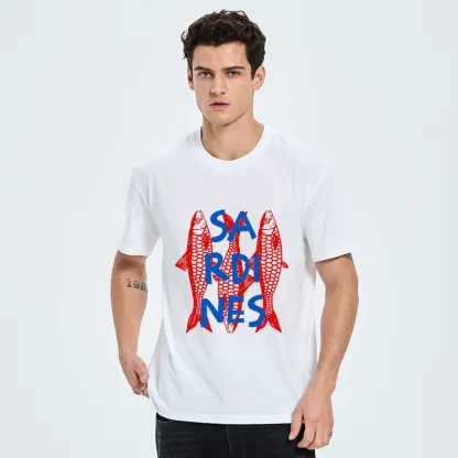 Tokyo-Tiger Vibrant Red Sardines Art Classic T-Shirt