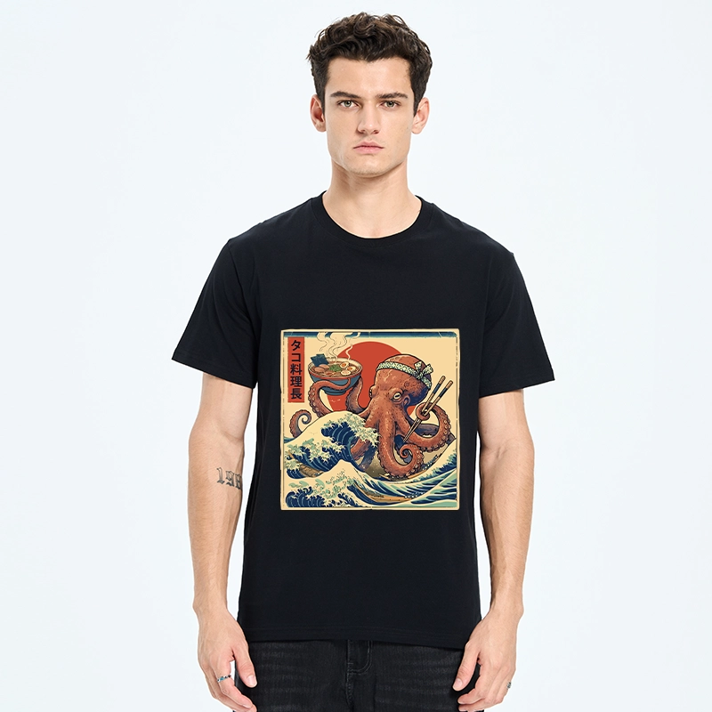 Tokyo-Tiger Ukiyo-E Octopus Ramen Master Classic T-Shirt