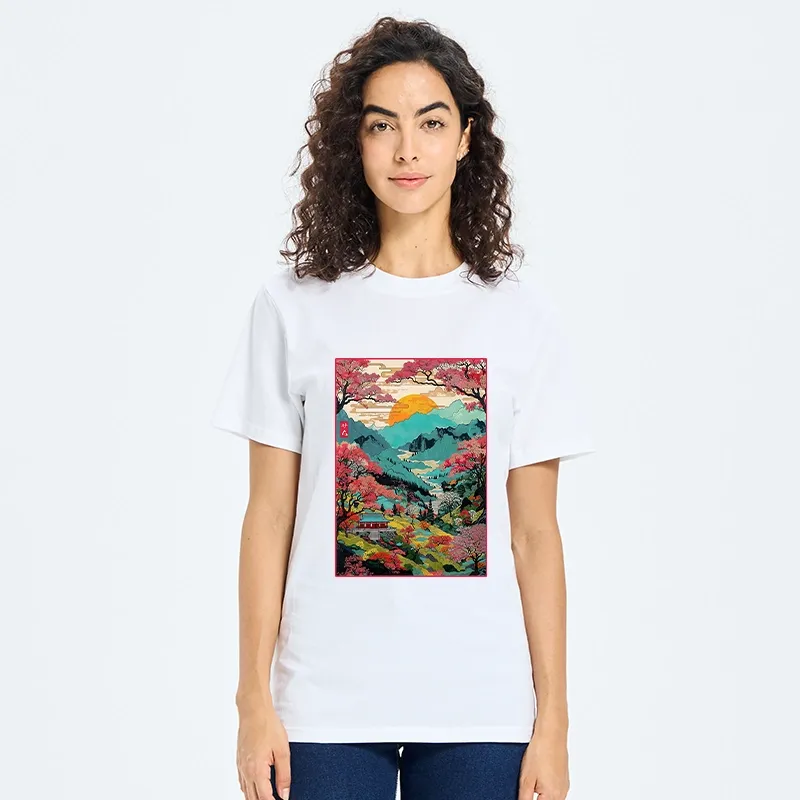 Tokyo-Tiger Golden Sun Over Serene Valley Classic T-Shirt