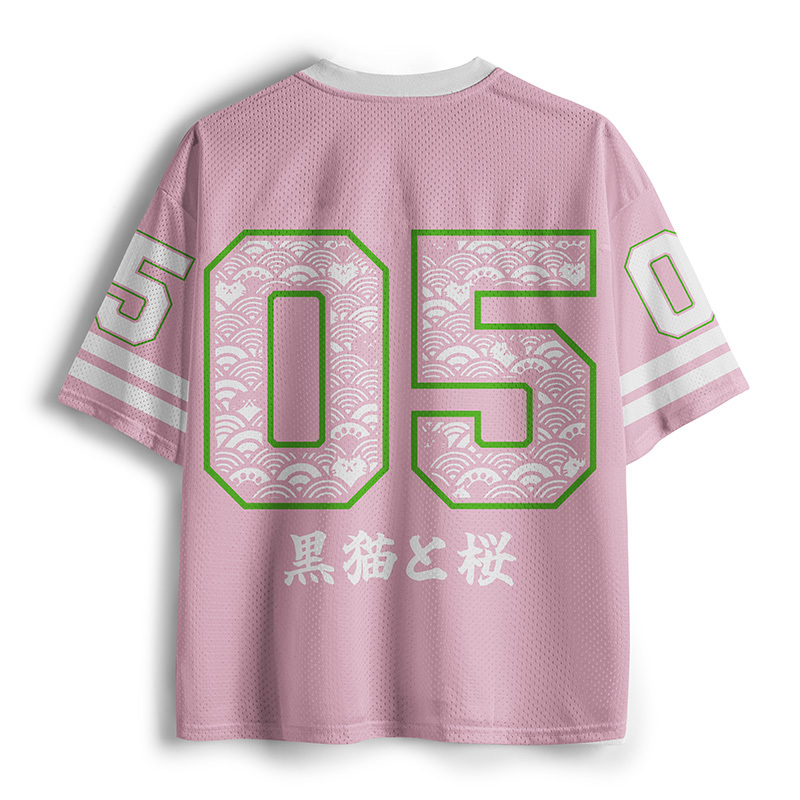 Tokyo-Tiger Sakura And Cat No.05 Mesh Jersey